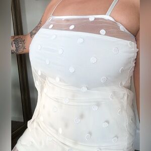 White Polka Dot Dress